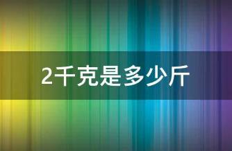 兩千克是多少斤