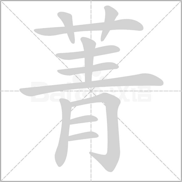 草字頭青：草字頭加一個青念什么字？菁的拼音怎么讀？