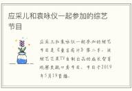 應采兒和袁詠儀一起參加的綜藝節目