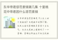 東華帝君懲罰素錦第幾集 十里桃花中帝君因什么懲罰素錦