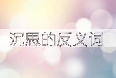 沉思的反義詞