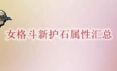 女格斗新護(hù)石屬性匯總 DNF女格斗新護(hù)石屬性是什么