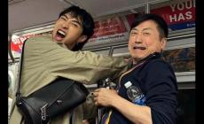 庾澄慶伊能靜哈利1家3口國外合體 父子地鐵搞怪