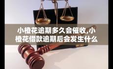 小橙花逾期多久會催收,借款逾期后會發生什么