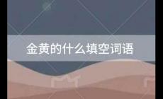 金黃的什么填空詞語一年級