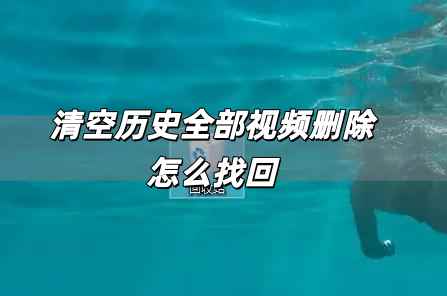 清空歷史全部視頻刪除怎么找回 清空歷史全部視頻刪除怎么恢復(fù)